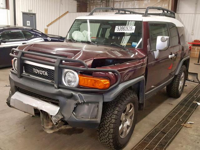 JTEBU11F970098960 - 2007 TOYOTA FJ CRUISER BURGUNDY photo 2