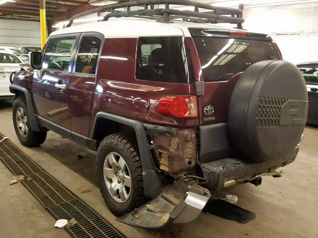 JTEBU11F970098960 - 2007 TOYOTA FJ CRUISER BURGUNDY photo 3