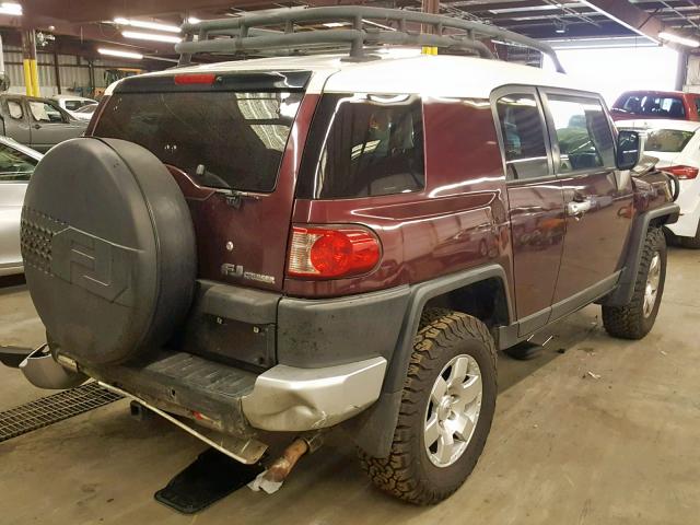 JTEBU11F970098960 - 2007 TOYOTA FJ CRUISER BURGUNDY photo 4