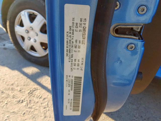 1B3HB28C58D609484 - 2008 DODGE CALIBER BLUE photo 10