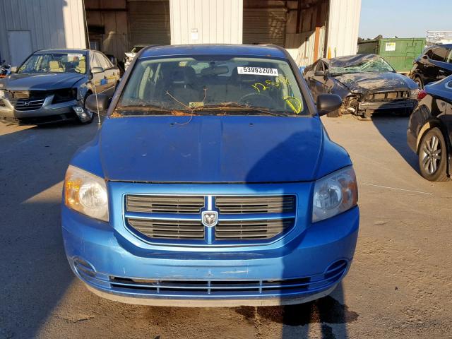 1B3HB28C58D609484 - 2008 DODGE CALIBER BLUE photo 9