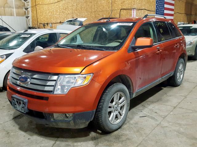 2FMDK48C27BA75370 - 2007 FORD EDGE SEL ORANGE photo 2