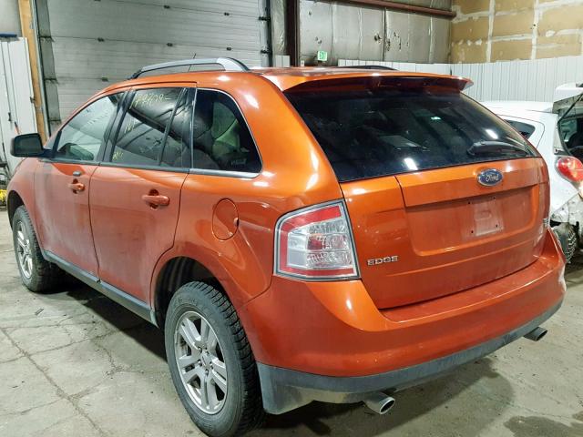 2FMDK48C27BA75370 - 2007 FORD EDGE SEL ORANGE photo 3