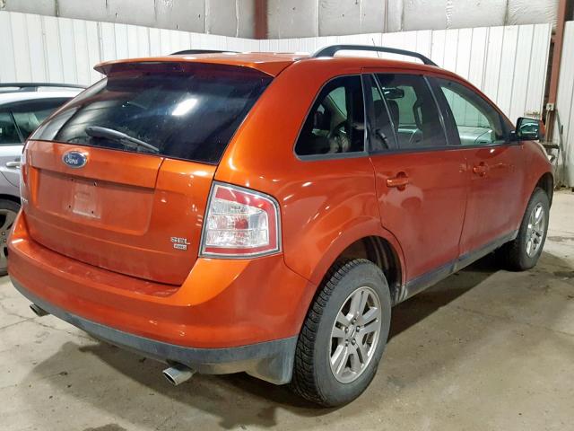 2FMDK48C27BA75370 - 2007 FORD EDGE SEL ORANGE photo 4