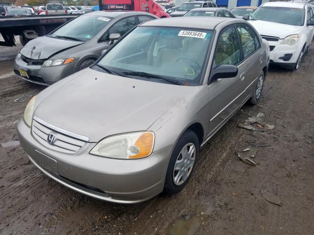 2HGES16673H551772 - 2003 HONDA CIVIC LX GOLD photo 2