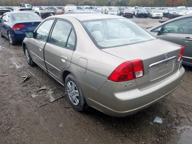 2HGES16673H551772 - 2003 HONDA CIVIC LX GOLD photo 3