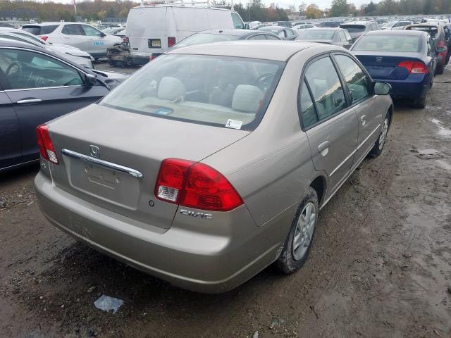 2HGES16673H551772 - 2003 HONDA CIVIC LX GOLD photo 4