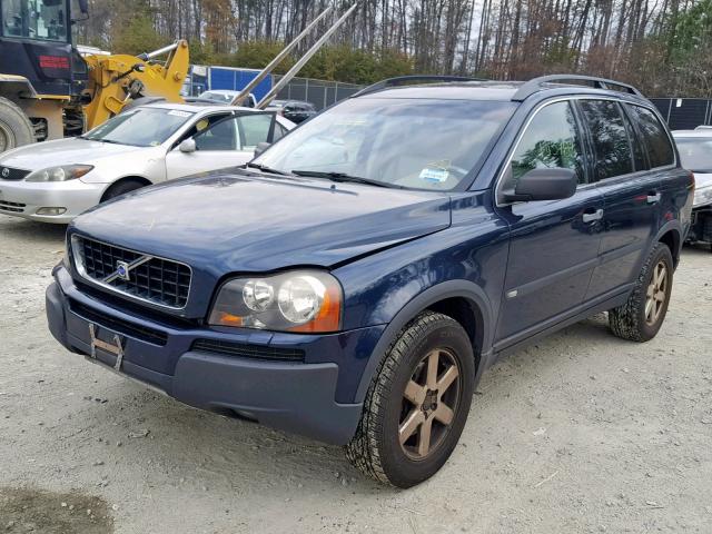 YV1CZ59H941040645 - 2004 VOLVO XC90 BLUE photo 2