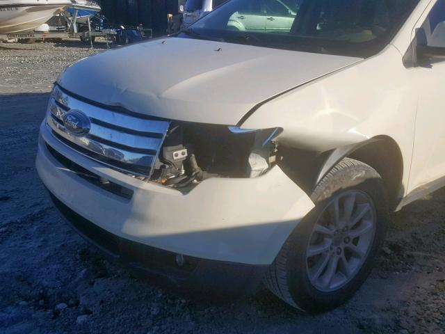 2FMDK38C87BA85007 - 2007 FORD EDGE SEL WHITE photo 9