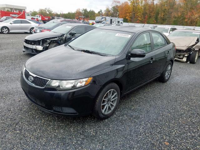 KNAFU4A29B5455843 - 2011 KIA FORTE EX BLACK photo 2