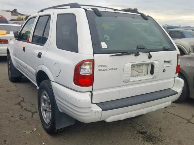 4S2CK58W114327535 - 2001 ISUZU RODEO S WHITE photo 3