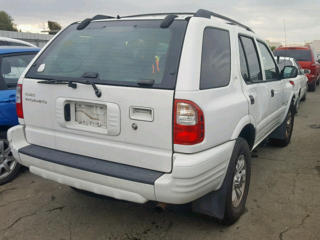 4S2CK58W114327535 - 2001 ISUZU RODEO S WHITE photo 4