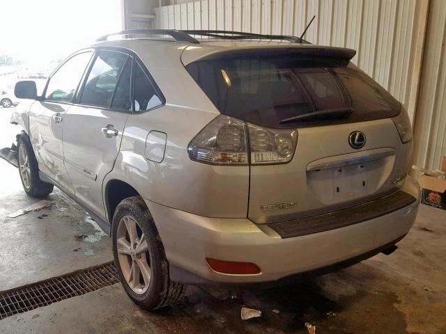 JTJHW31U282047810 - 2008 LEXUS RX 400H SILVER photo 3