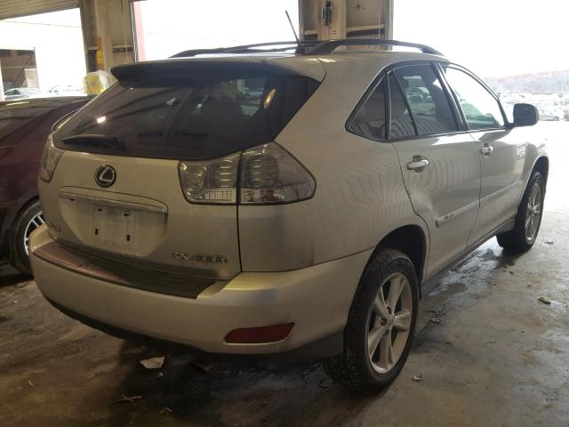 JTJHW31U282047810 - 2008 LEXUS RX 400H SILVER photo 4