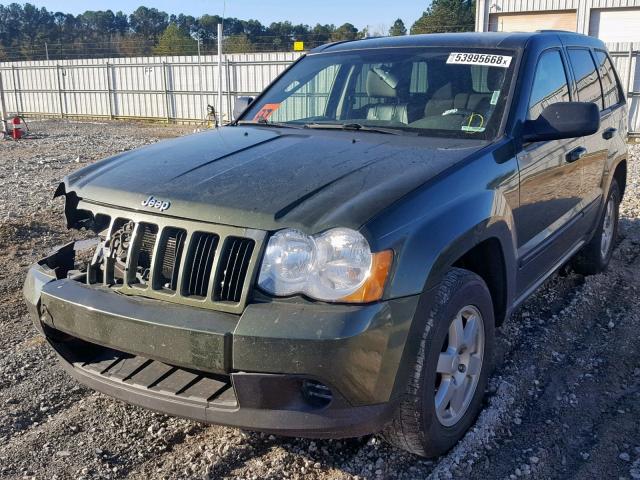 1J8GS48K08C154474 - 2008 JEEP GRAND CHER GREEN photo 2