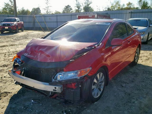 2HGFG12989H531495 - 2009 HONDA CIVIC EXL RED photo 2