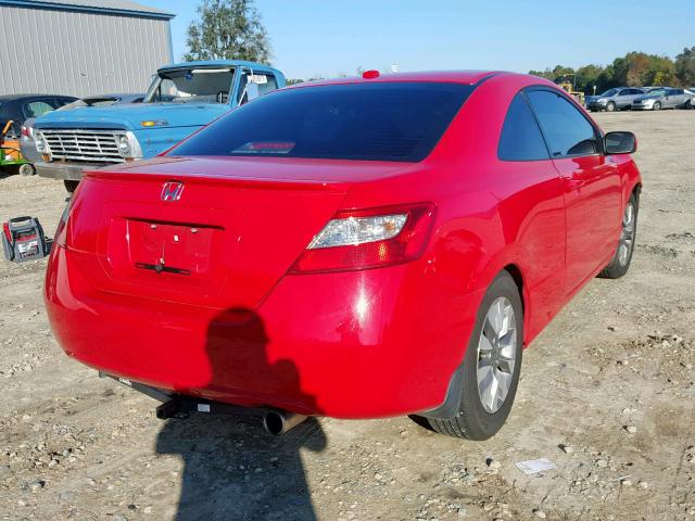 2HGFG12989H531495 - 2009 HONDA CIVIC EXL RED photo 4