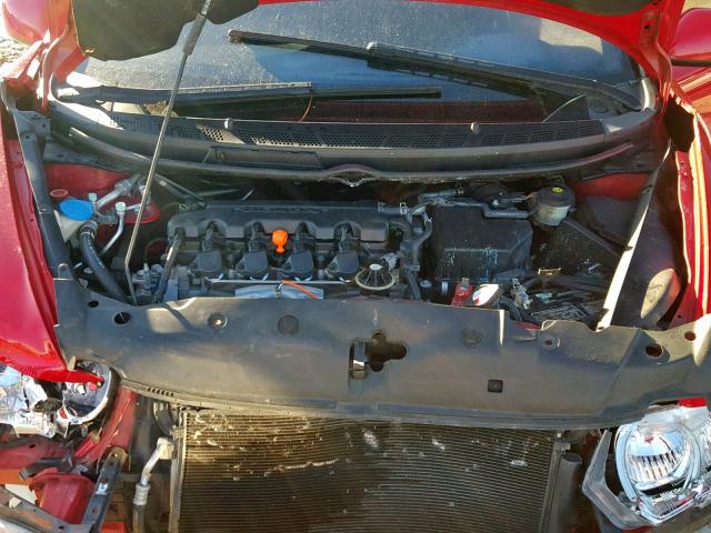 2HGFG12989H531495 - 2009 HONDA CIVIC EXL RED photo 7