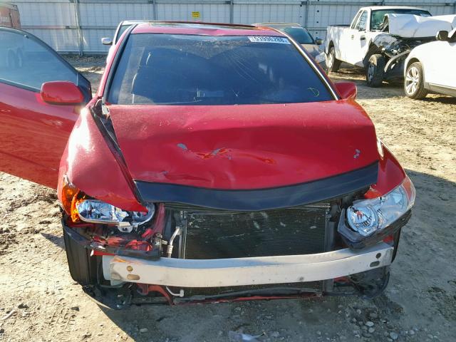 2HGFG12989H531495 - 2009 HONDA CIVIC EXL RED photo 9