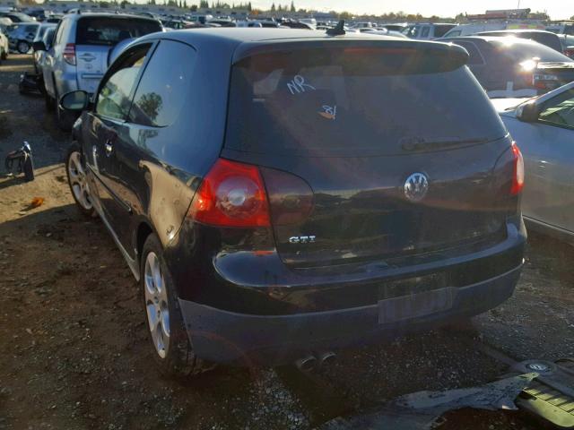 WVWFV71K87W267768 - 2007 VOLKSWAGEN NEW GTI FA BLACK photo 3