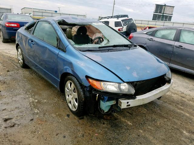 2HGFG12616H554411 - 2006 HONDA CIVIC LX BLUE photo 1