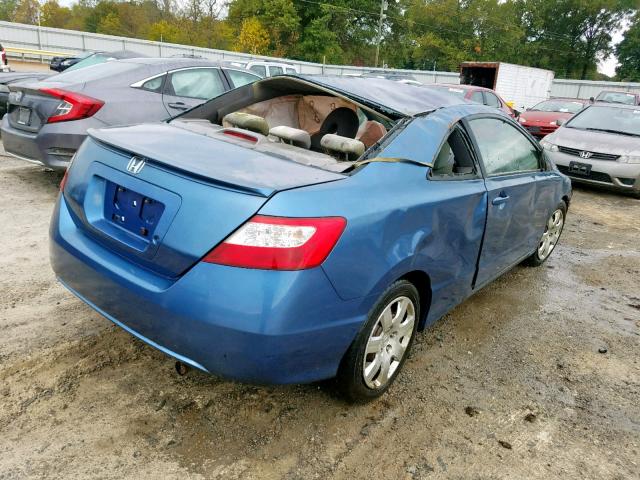 2HGFG12616H554411 - 2006 HONDA CIVIC LX BLUE photo 4