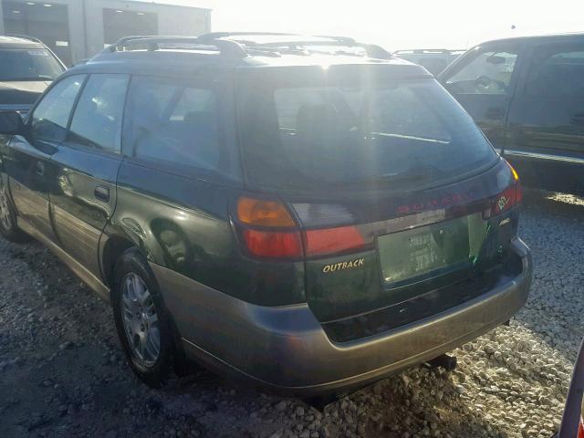 4S3BH6759Y7664600 - 2000 SUBARU LEGACY OUT GREEN photo 3