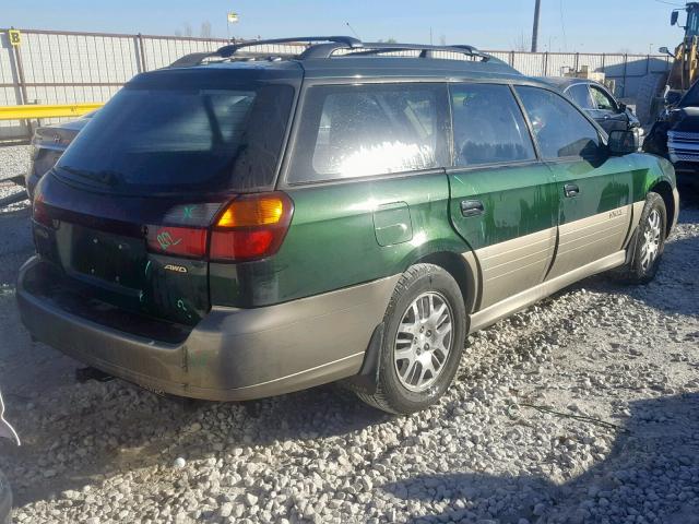 4S3BH6759Y7664600 - 2000 SUBARU LEGACY OUT GREEN photo 4