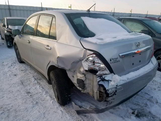 3N1BC11E77L436196 - 2007 NISSAN VERSA S SILVER photo 3