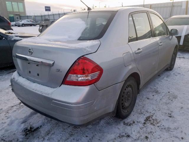 3N1BC11E77L436196 - 2007 NISSAN VERSA S SILVER photo 4