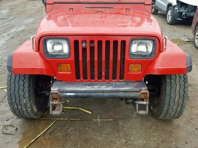 1J4FY19P1RP473798 - 1994 JEEP WRANGLER / RED photo 9