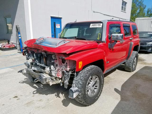 5GTDN136168102399 - 2006 HUMMER H3 RED photo 2