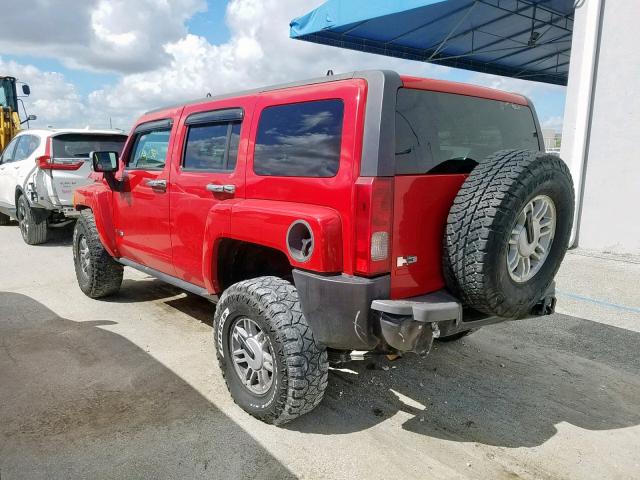 5GTDN136168102399 - 2006 HUMMER H3 RED photo 3