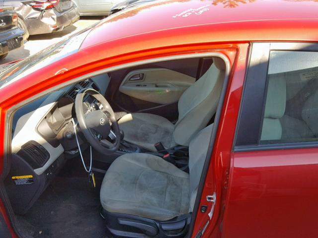 KNADM4A31D6240681 - 2013 KIA RIO LX RED photo 5