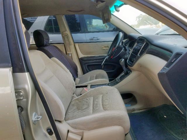 JTEGF21A520053114 - 2002 TOYOTA HIGHLANDER GOLD photo 5