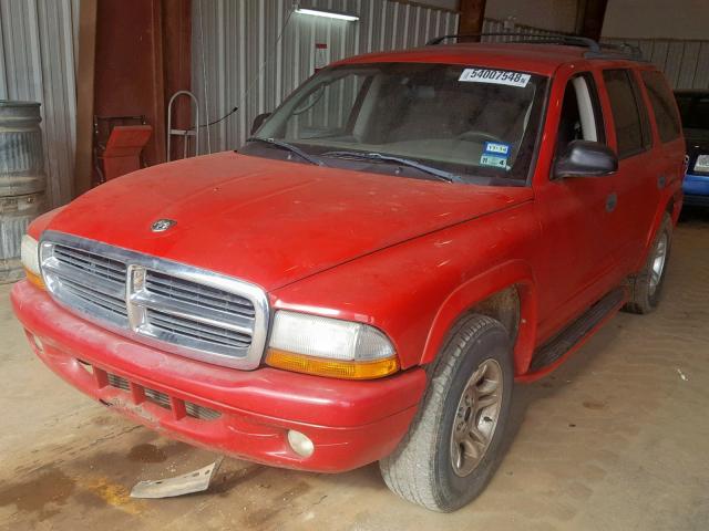 1D4HR48N13F602412 - 2003 DODGE DURANGO SL RED photo 2