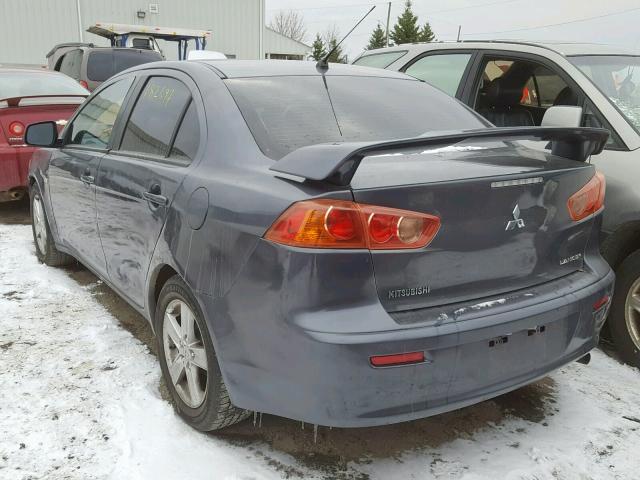 JA3AU26U38U602392 - 2008 MITSUBISHI LANCER ES GRAY photo 3