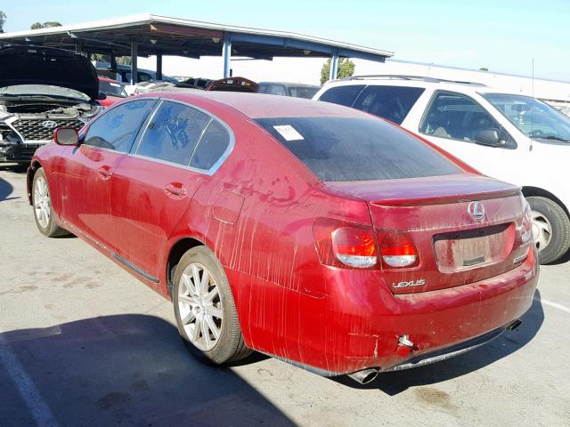 JTHBH96S865031716 - 2006 LEXUS GS 300 RED photo 3