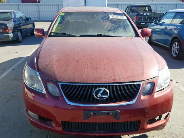 JTHBH96S865031716 - 2006 LEXUS GS 300 RED photo 9