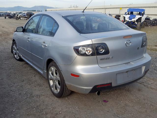 JM1BK323781866263 - 2008 MAZDA 3 S SILVER photo 3