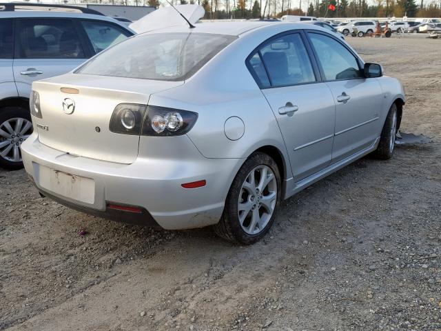 JM1BK323781866263 - 2008 MAZDA 3 S SILVER photo 4