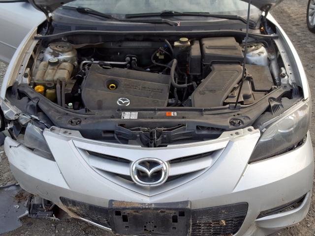 JM1BK323781866263 - 2008 MAZDA 3 S SILVER photo 7