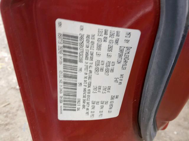 2A8GM68X37R363988 - 2007 CHRYSLER PACIFICA T RED photo 10