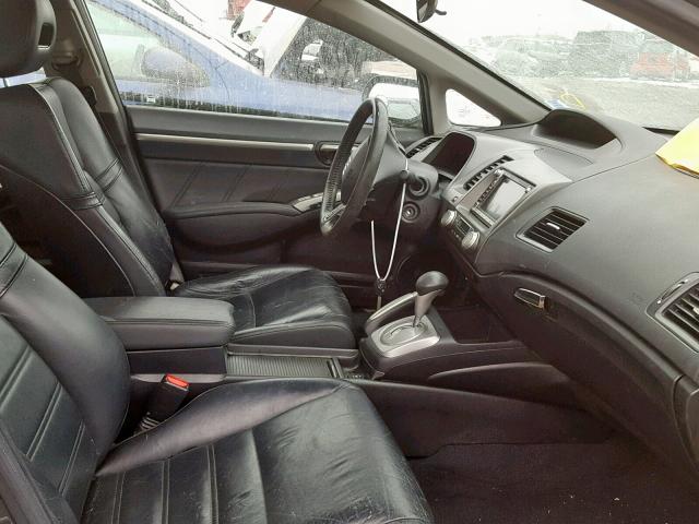 2HHFD5F72AH201165 - 2010 ACURA CSX TECHNO GRAY photo 5