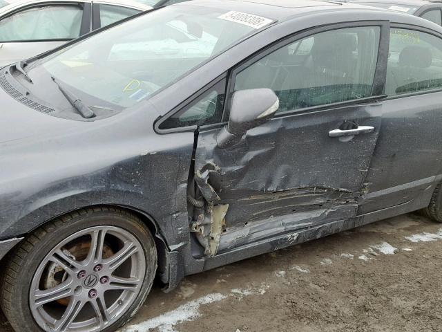 2HHFD5F72AH201165 - 2010 ACURA CSX TECHNO GRAY photo 9