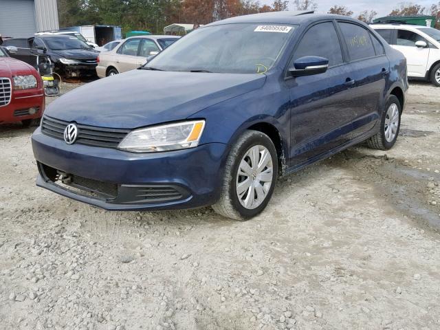 3VWLL7AJ2BM061450 - 2011 VOLKSWAGEN JETTA TDI BLUE photo 2