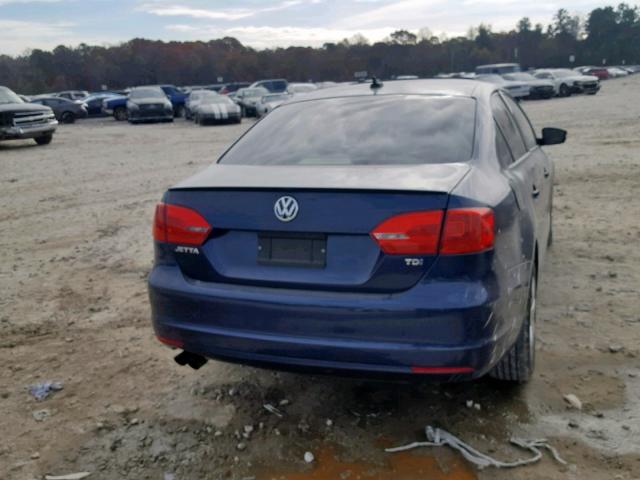 3VWLL7AJ2BM061450 - 2011 VOLKSWAGEN JETTA TDI BLUE photo 9