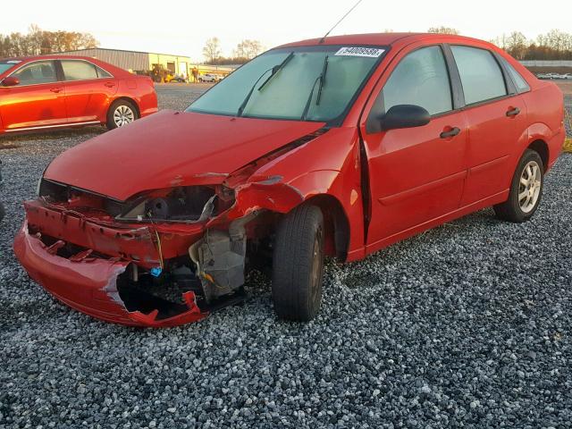 1FAFP34N65W243867 - 2005 FORD FOCUS ZX4 RED photo 2