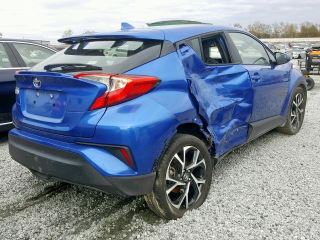 NMTKHMBX8JR041718 - 2018 TOYOTA C-HR XLE BLUE photo 4