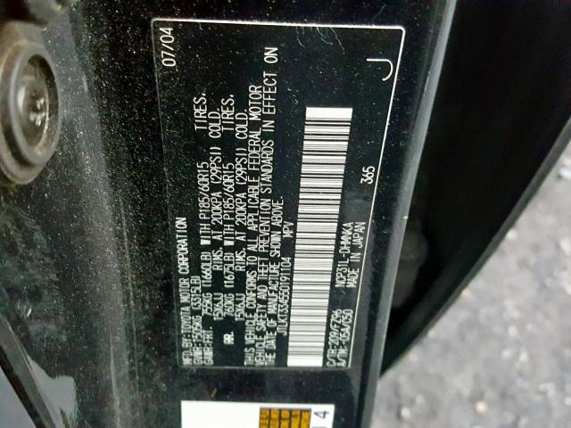 JTLKT334550191104 - 2005 TOYOTA SCION XB Qara foto 10